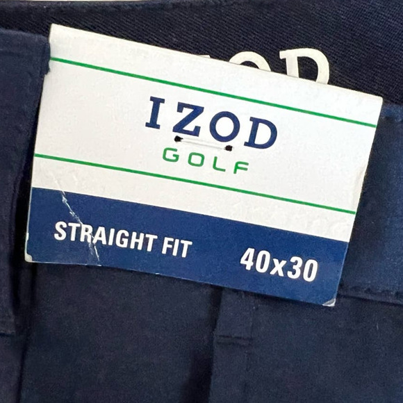 NWT Izod Big & Tall SwingFlex Straight Fit Golf Pant, Navy, 40"W x 30"L - Picture 10 of 15